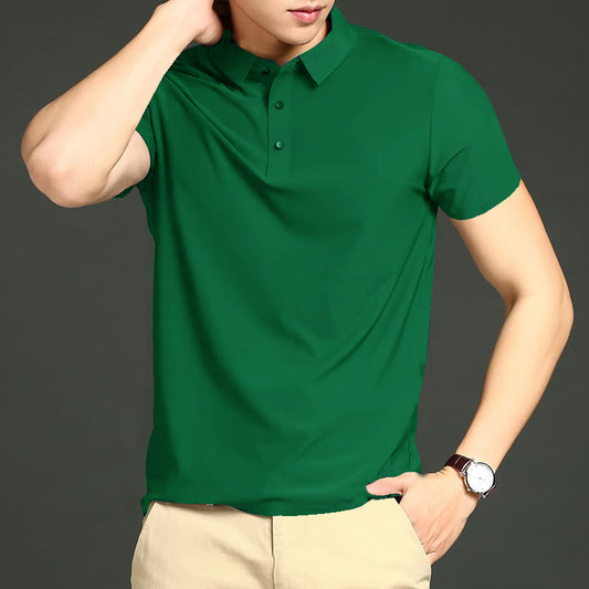 MEN'S IMPORTED KELLY GREEN SEAMLESS 4 WAY LYCRA SHIRT DGS-5