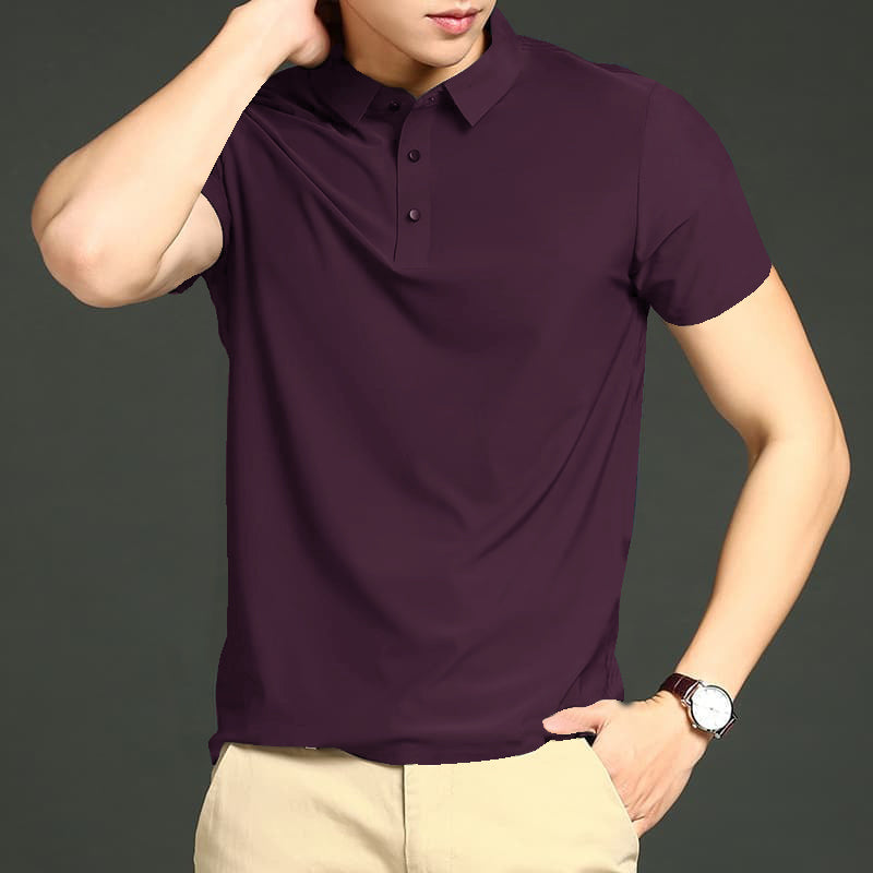 MEN'S IMPORTED LIGHT PLUM SEAMLESS 4 WAY LYCRA SHIRT LPS-13