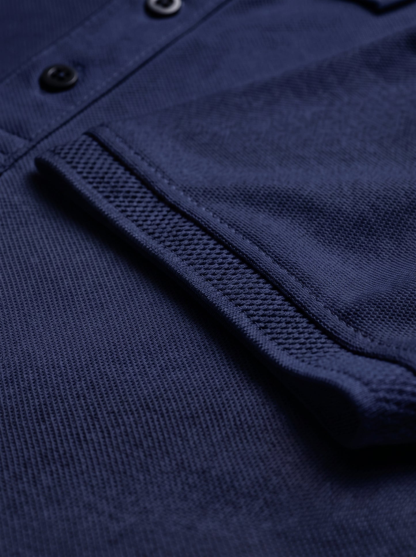 Navy Blue  Premium Cotton PK Polo Shirt Jacquard Rib & Collar