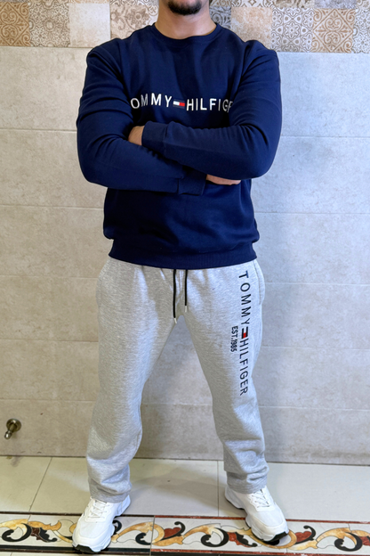 Tommy Hilfiger Rich Blue Imported Cotton Fleece Tracksuit (Male & Female )