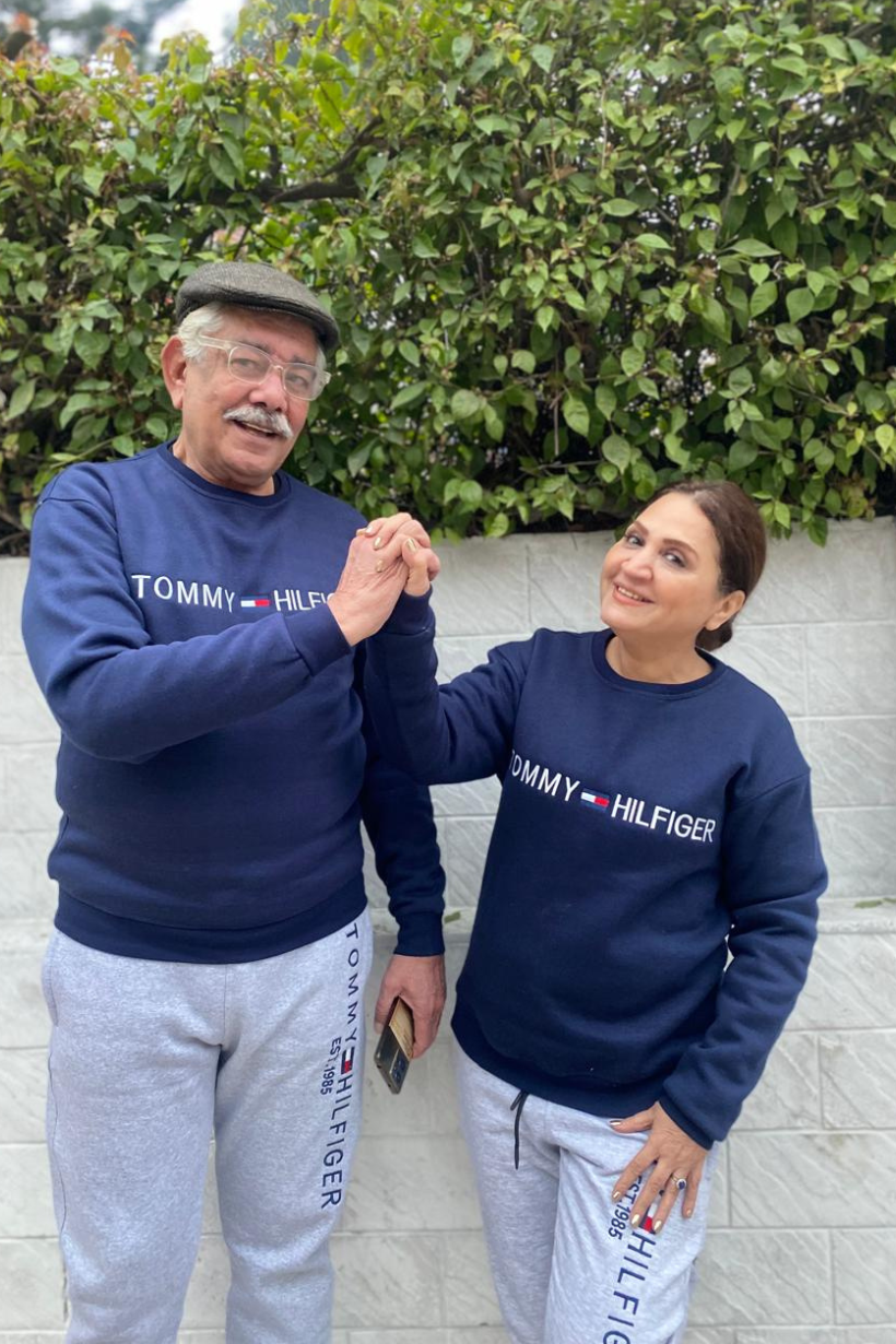 Tommy Hilfiger Rich Blue Imported Cotton Fleece Tracksuit (Male & Female )